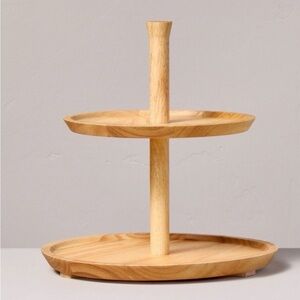 Hearth & Hand W/Magnolia Two-Tier Wooden Serving Tray NWT